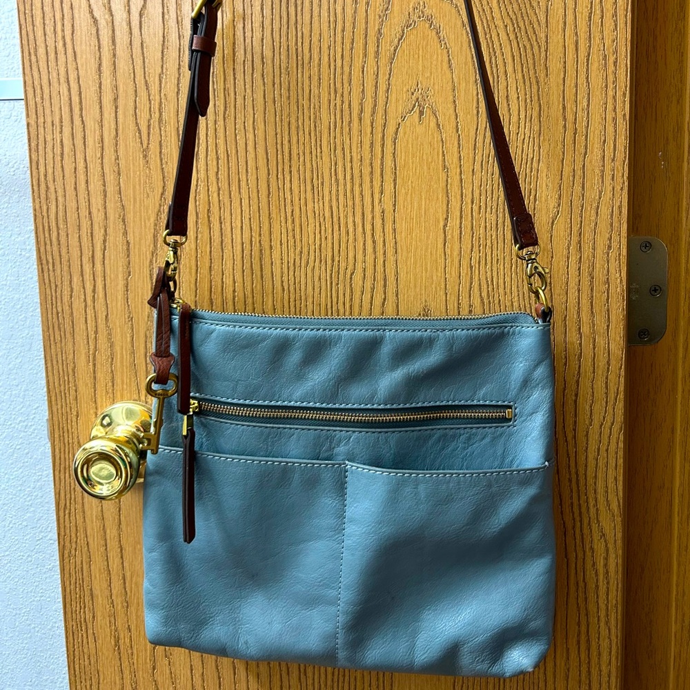 Blue/Grey Fossil Crossbody